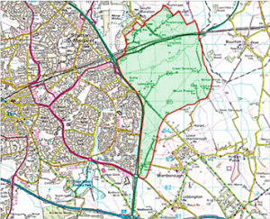 Swindon Eastern Development Area, from figure three of Swindon’s Core Strategy